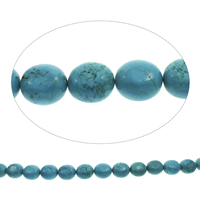 Perles en Turquoise naturelle, ovale, bleu Environ 1mm Environ 15.5 pouce, Environ  Vendu par kg