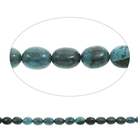 Perles en Turquoise naturelle, ovale, bleu - Environ 1mm Environ 15 pouce, Environ Vendu par brin