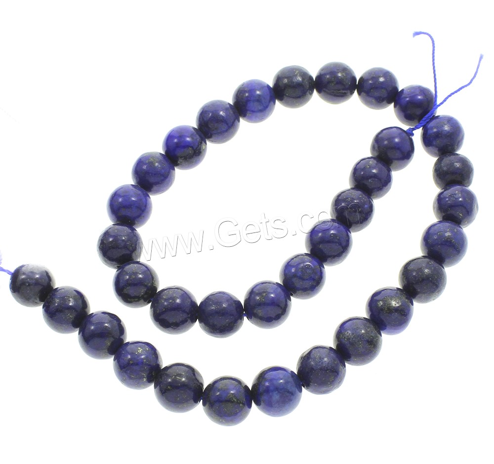 Synthetische Lapis Lazuli Perlen, synthetischer Lapis, rund, verschiedene Größen vorhanden, Bohrung:ca. 1mm, Länge:ca. 15 ZollInch, verkauft von Strang
