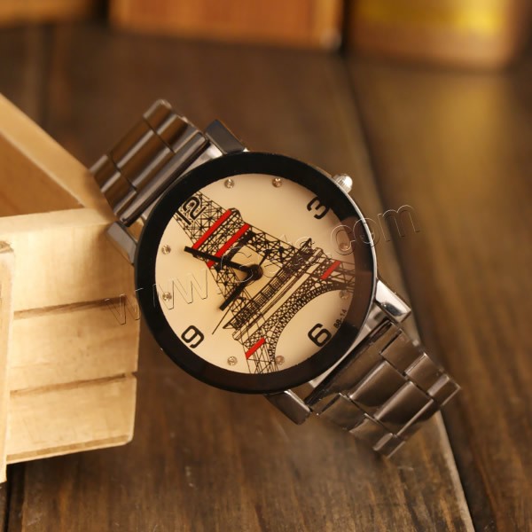 Пара Часы браслеты, нержавеющая сталь, Другое покрытие, разные стили для выбора & со стразами, продается PC