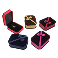 Velvet Pendant Box, Velveteen, with Cardboard & Nylon, Octagon [