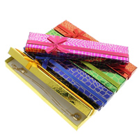 boîtes à collier en carton, avec Éponge & ruban de satin, rectangle, plus de couleurs à choisir Vendu par PC