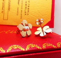 South Sea Shell Stud Earrings, Stainless Steel, with South Sea Shell, Flower, gold color plated 