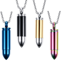 Men Necklace, Stainless Steel, Bullet, plated, detachable & for man Approx 19 Inch 