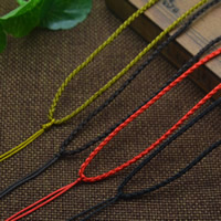 Collar de cuerda de nylon, Nylón, ajustable, más colores para la opción, 2mm, longitud:aproximado 15.5-23.5 Inch, Vendido por Sarta