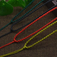 Nylon collier de corde, réglable, plus de couleurs à choisir, 2mm Environ 17.5-23.5 pouce, Vendu par brin