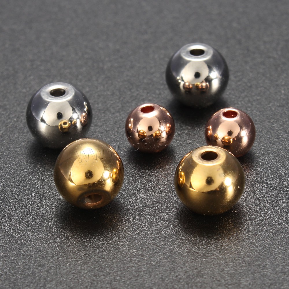 Brass Smooth Beads, Drum, plated, different size for choice, more colors for choice, Approx 500PCs/Bag, Sold By Bag