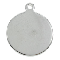 Stainless Steel Pendants, Flat Round, original color Approx 1.5mm 