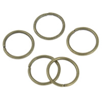 Maschine Cut Eisen Geschlossen Sprung-Ring, Kreisring, plattiert, keine, frei von Nickel, Blei & Kadmium, 1.2x10mm, verkauft von kg