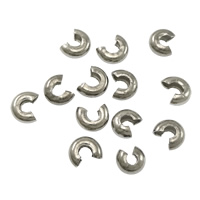 Stainless Steel Crimp Bead Covers, 304 Stainless Steel, original color 