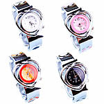 Manschette Armreif Uhr, Zinklegierung, mit Glas, plattiert, Emaille, keine, frei von Nickel, Blei & Kadmium, 29mm, 14mm, Länge:ca. 7.2 ZollInch, verkauft von PC