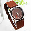 Unisex Wrist Watch, Zinc Alloy, with Glass & Silicone, platinum color plated, for man, brown, 30mm, 20mm Approx 9.2 Inch 