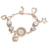 Fashion Watch Bracelet, Zinc Alloy, with Crystal & Glass, with 1.5Inch extender chain, rose gold color plated, faceted & with rhinestone, 22mm, 8-16mm Approx 8 Inch 