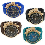 Unisex Wrist Watch, Zinc Alloy, with Glass & Silicone, plated 51mm, 29mm Approx 9 Inch 