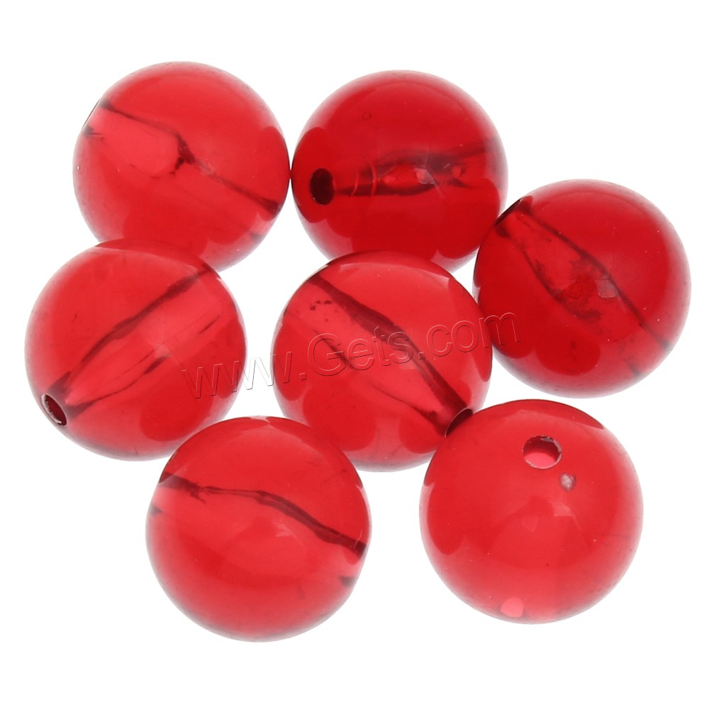 Transparent Acrylic Beads, Round, different size for choice, red, Hole:Approx 1mm, Sold By KG