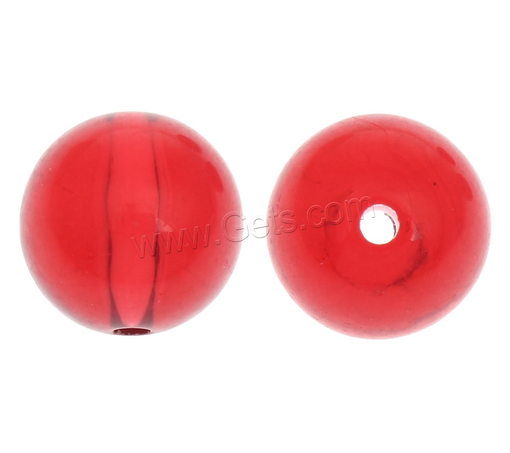 Transparent Acrylic Beads, Round, different size for choice, red, Hole:Approx 1mm, Sold By KG