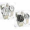 Couple Watch Bracelets, Zinc Alloy, with Glass, platinum color plated, for couple 29mm, 40mm, 14-18mm Approx 7.8 Inch, Approx  8.6 Inch 