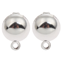 Eisen Ohrring Stecker, Ball, plattiert, keine, frei von Nickel, Blei & Kadmium, 15x8mm, 10000PCs/Tasche, verkauft von Tasche