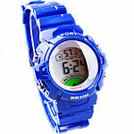 Dive Watch, Zinc Alloy, with Silicone, platinum color plated, LED, dark blue, cadmium free, 32mm, 18mm Approx 9 Inch 