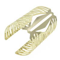 Iron Cuff Bangle, gold color plated, lead & cadmium free Inner Approx 55mm Approx 6.5 Inch 