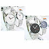 カップル向けの腕時計ブレスレット, 亜鉛合金, とともに ガラス, プラチナカラーメッキ, カップル用, 無色, 31mm, 40mm, 16-18mm, 長さ:約 7.8 インチ, 約  9 インチ, 2パソコン/ペア, 売り手 ペア
