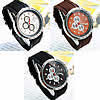 Unisex Wrist Watch, Zinc Alloy, with Glass & Silicone, platinum color plated 45mm, 22mm Approx 8.8 Inch 