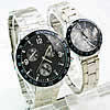 Bracelets de montre pour couple, alliage de zinc, avec verre, Placage de couleur platine, pour le couple, 28mm, 40mm, 13-18mm Environ 7.8 pouce, Environ  8.2 pouce, Vendu par paire