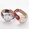 bracelets de montre pour enfants, alliage de zinc, avec cuir PU & verre, Placage, plus de couleurs à choisir pouce, Vendu par PC