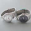 Women Wrist Watch, Zinc Alloy, with Glass, platinum color plated 40mm Inch 