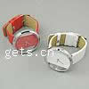 Fashion Children Watch, Zinc Alloy, with PU Leather & Glass, platinum color plated 42mm Approx 8.5 Inch 