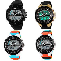 LED Light Watch, Plastic, with Silicone, Chinese movement, for man 47mm, 22mm Approx 9.5 Inch 