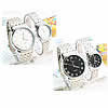 カップル向けの腕時計ブレスレット, 亜鉛合金, とともに ガラス, プラチナカラーメッキ, カップル用, 無色, 28mm, 39mm, 13-18mm, 長さ:約 8.2 インチ, 約  9 インチ, 売り手 ペア