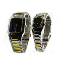 Пара Часы браслеты, цинковый сплав, Другое покрытие, для пара & двухцветный  длина:Приблизительно 8 дюймовый, 2ПК/Пара, продается Пара