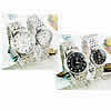 カップル向けの腕時計ブレスレット, 亜鉛合金, とともに ガラス, プラチナカラーメッキ, カップル用, 無色, 29mm, 38mm, 14-19mm, 長さ:約 8 インチ, 約  8.6 インチ, 2パソコン/ペア, 売り手 ペア