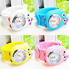 Slap Watch, Zinc Alloy, with Glass & Silicone, Penguin, platinum color plated, for children 23mm Approx 9 Inch 