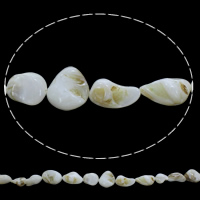 Natural White Shell Beads, Nuggets - Approx 0.5mm Approx 15 Inch, Approx 