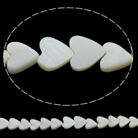 Natural White Shell Beads, Heart Approx 0.5mm Approx 15.5 Inch, Approx 