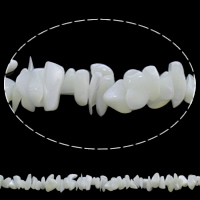 Natural White Shell Beads, Nuggets - Approx 0.5mm Approx 35 Inch, Approx 