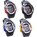 Dive Watch, Zinc Alloy, with Silicone, platinum color plated, LED cadmium free, 34mm, 20mm Approx 9.8 Inch 