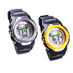 Dive Watch, Zinc Alloy, with Silicone, platinum color plated, LED cadmium free, 32mm, 20mm Approx 9.8 Inch 