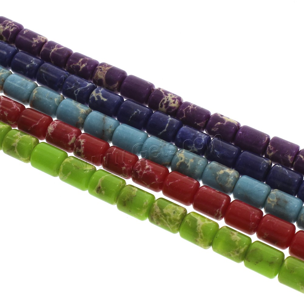 Mosaïque de perles Turquoise, Turquoise mosaïque, pilier, normes différentes pour le choix, plus de couleurs à choisir, Trou:Environ 1mm, Longueur:Environ 15.5 pouce, Vendu par brin