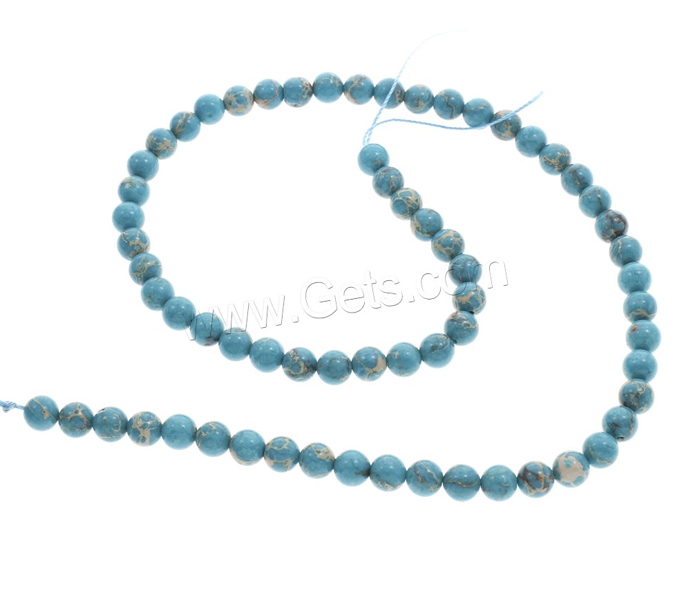 Mosaic Turquoise Beads, Round, different size for choice, more colors for choice, Hole:Approx 1mm, Length:Approx 15.5 Inch, Sold By Strand