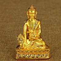 Buddhist Gift Decoration, Brass, Buddha, gold color plated, Buddhist jewelry & matte, 85mm 