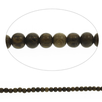 Perles en bois d'origine, Rond, couleur originale - Environ 1.5mm Environ 15.5 pouce, Environ Vendu par brin