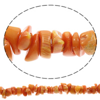 Perles en corail naturel, pepite, orange rougeâtre - Environ 1mm Environ 16 pouce, Environ Vendu par brin