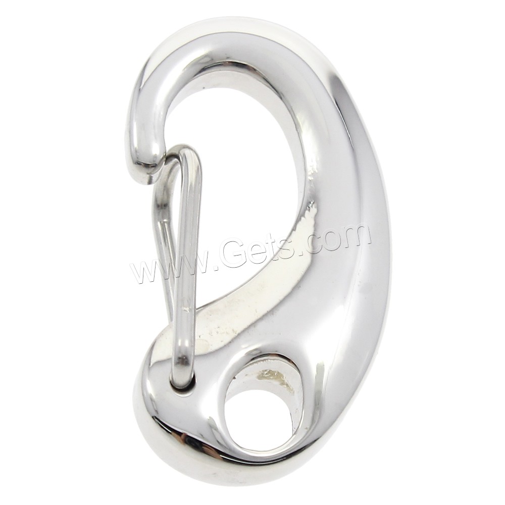 Stainless Steel Key Clasp, different size for choice, original color, Sold By PC