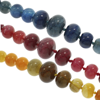 perle en agate de fissure naturelle , Agate fissure, rondelle, perles graduées, plus de couleurs à choisir - Environ 2mm Environ 18.5 pouce, Environ Vendu par brin