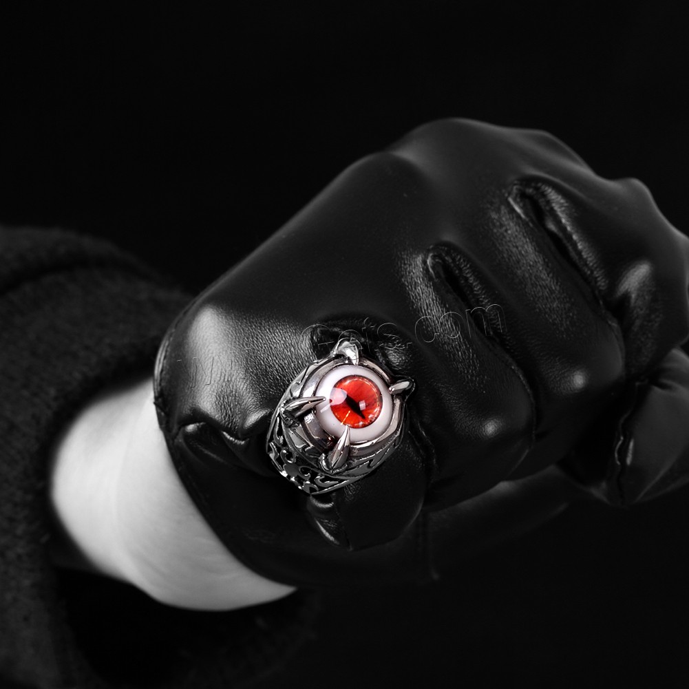 Favourer ® палец кольцо, нержавеющая сталь, с канифоль, зрачок глаз дизайн & разный размер для выбора & разные стили для выбора & чернеют, продается PC