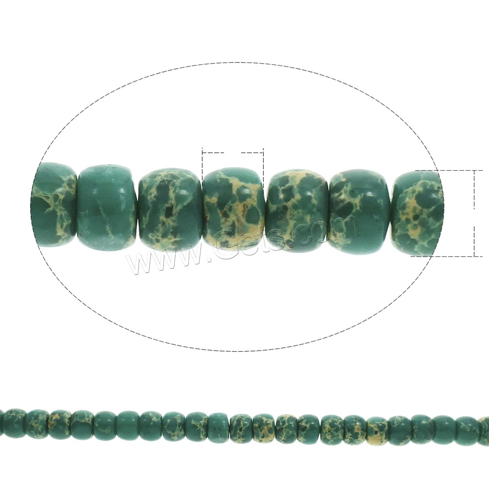 Mosaic Turquoise Beads, Drum, different size for choice, more colors for choice, Hole:Approx 1mm, Length:Approx 15.5 Inch, Sold By Strand