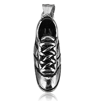 Stainless Steel Shoes Pendant, blacken Approx 